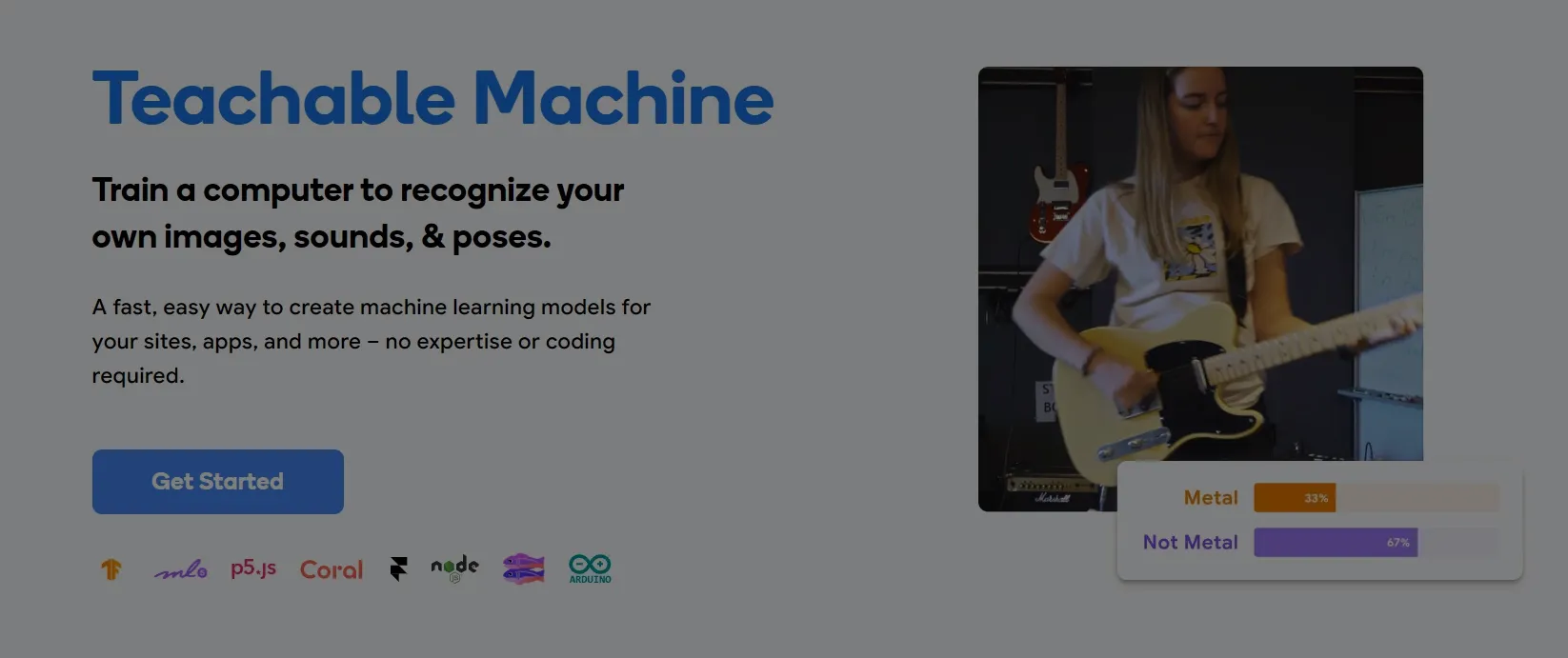 Machine learning without code in the Browser With Google Teachable Machine 2025